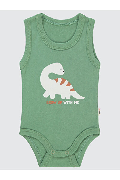 Civil Baby Erkek Bebek Çıtçıtlı Badi 1-36 Ay Haki