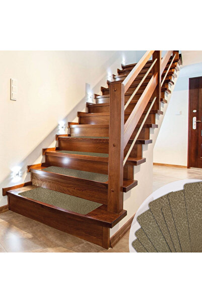 TİNK Bej Kaydırmaz Keçe Merdiven Matı 22x75 cm - 7 Adet