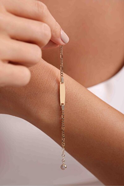 Bayar Gold 14 Ayar Altın İsim Yazdırılabilir Çocuk Künye