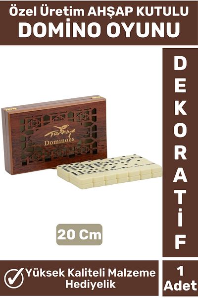 Wintoup Premium Compact High Quality Decorative Gift Fun Board Game with Wooden Box Domino Game