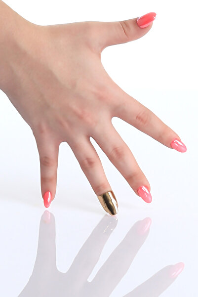 LABALABA Women's Lacquer Plated Blunt Nail Ring