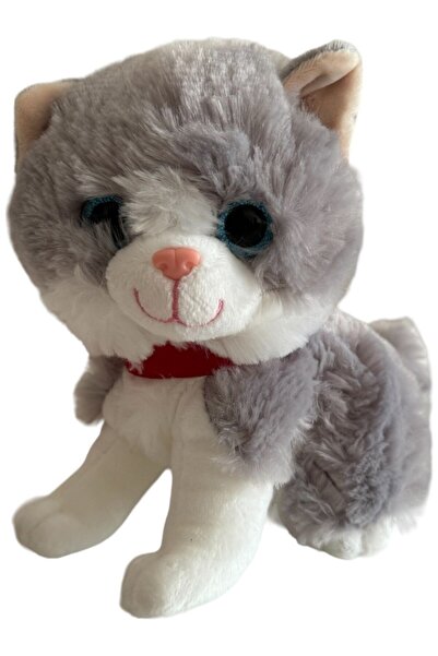 alpmodel Sesli Ayakta Miyavlayan 25 cm Peluş Kedi Oyuncak