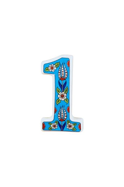 DeepCraft Best Quality Deepcraft Ceramic Tulip Pattern Door Number Handmade Ceramic Door Number (with Color Options)