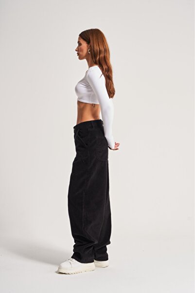 its basic Women's Velvet Ribbed Skater Pants
