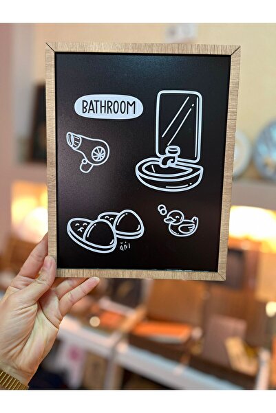 Wooden frame-Toilet Bathroom Table-Wall Decoration-Bathroom Wall Frame