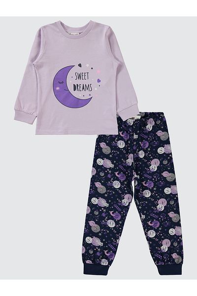 Civil Girls Gentle Lavender Pajamas Set for Girls 2-5 Years
