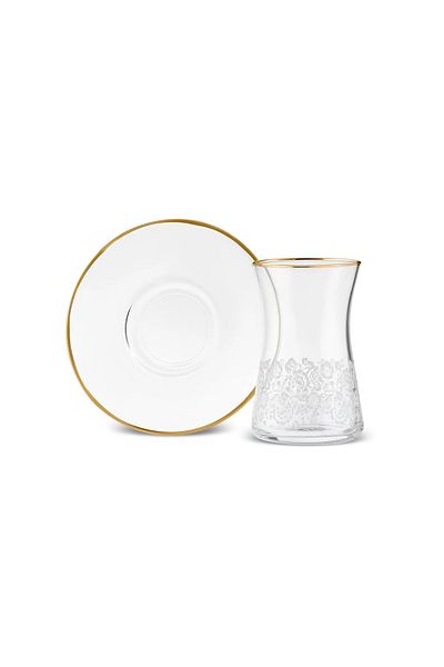 Karaca Brugge Gold Tee-Set für 6 Personen, 12 Teilig