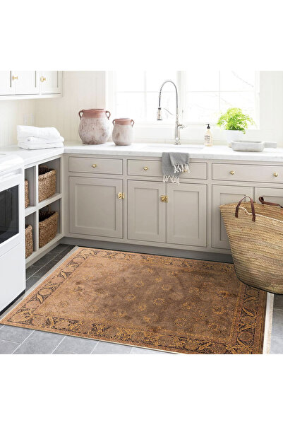 Rugs Modern Halı Berlin Melek Eskitme Görünümlü Desenli Dokuma Taban Modern D...