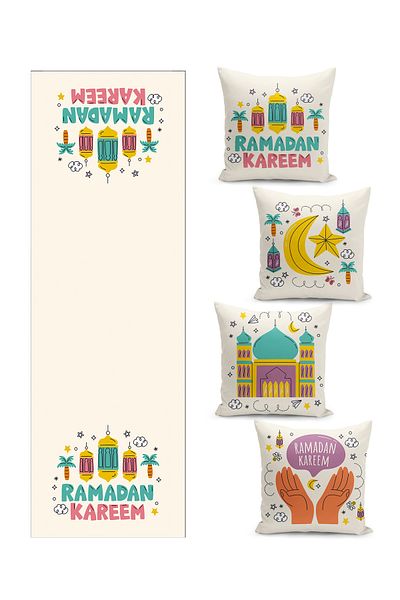 Filamente SET DE CATE și RUNER CU CATE DE CUATRE TEMA RAMADAN