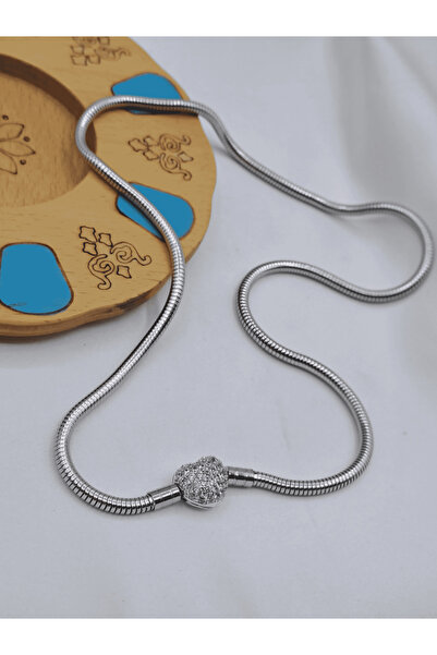 SAPHYRA Klipsli Yılan Zincir Pndr Charm Dayanıklı Paslanmaz Çelik 316l Kadın ...