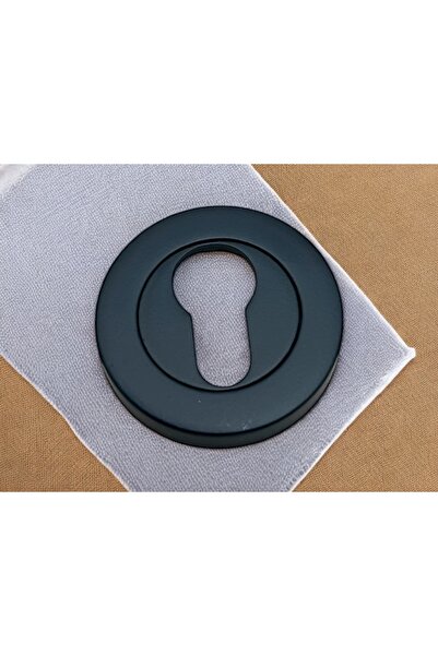 KOLDOOR Mată rotundă neagră din dinastia Hanedan - Mâner de ușă Yale și insig...