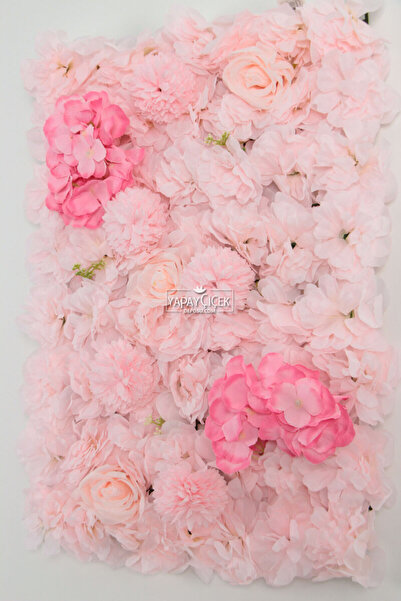 Yapay Çiçek Deposu Yapay Lüx Duvar Çiçeği Ortanca ve Gül Zemin Kaplama Duvarı...