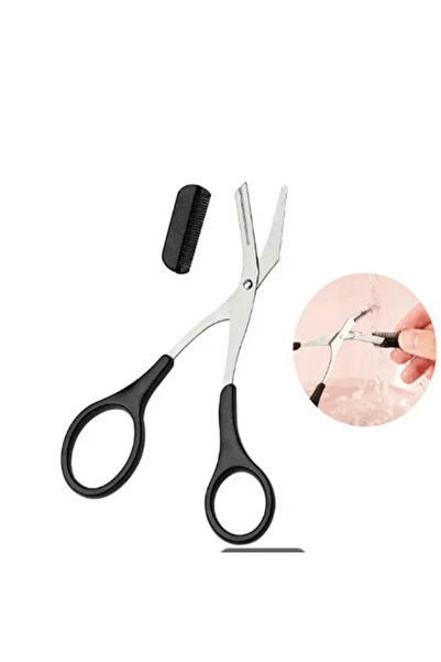 Genel Markalar Kaş Şekillendirme 5'li Profesyonel Seti - Paslanmaz Çelik Cımbız Taraklı Makas Jilet Fırça Seti-e05