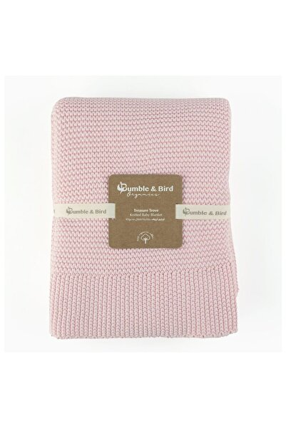Bumble & Bird - Knitted Receiving Baby Blanket - Pink (Exclusive)