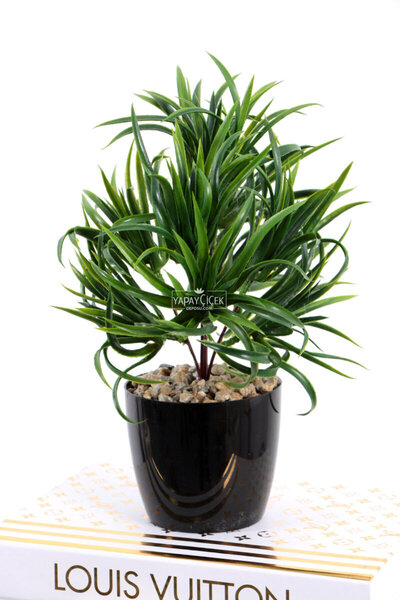 Yapay Çiçek Deposu Изкуствен кактус с гъсти листа в саксия, 30 см