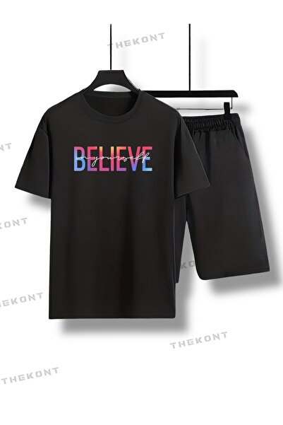 THEKONT 06 Set pantaloni scurți și tricou cu imprimeu unisex