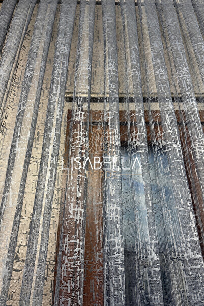 LisabellaHome Антрацитово-сіра велика тюлева штора – 1x2 з підгином