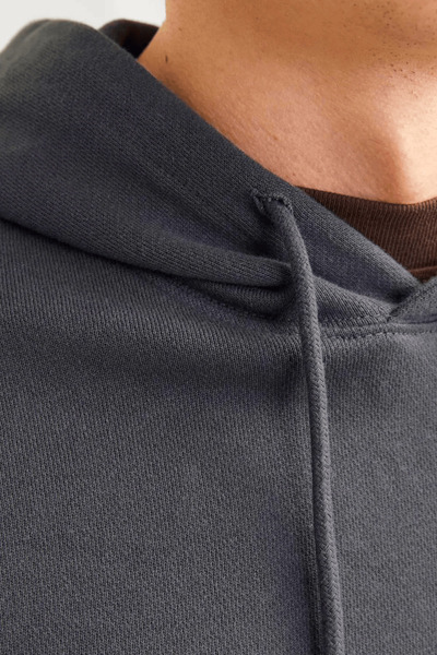 Jack & Jones Ανδρικό μαύρο φούτερ - Jack Jones Jjecharge Sweat Hood Noos, χρώμα Γκρι 12257852