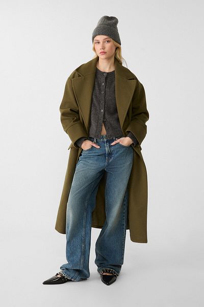 Stradivarius Button-up knit cardigan