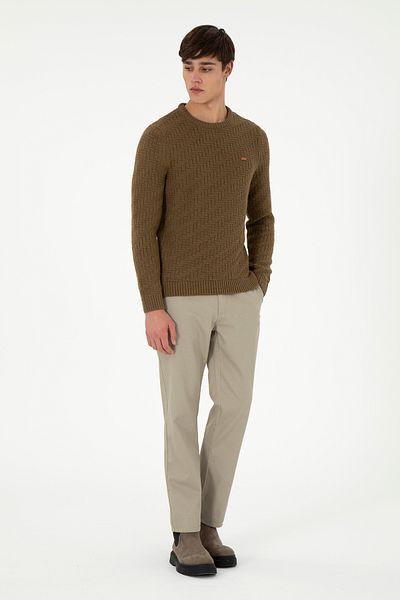 U.S. Polo Assn. Men's Light Khaki Canvas Trousers 50291179-Vr183