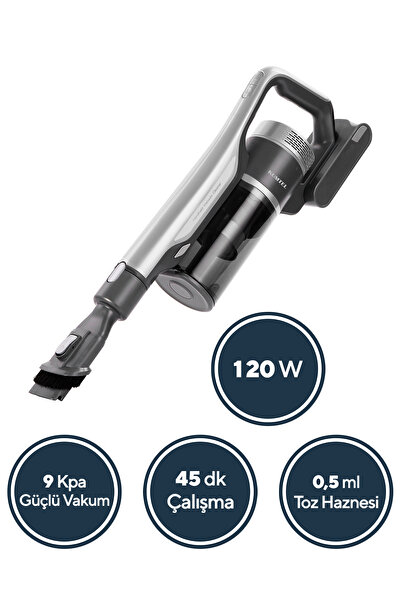 KUMTEL Gri Kablosuz Şarjlı Dik Süpürge Hvc-14