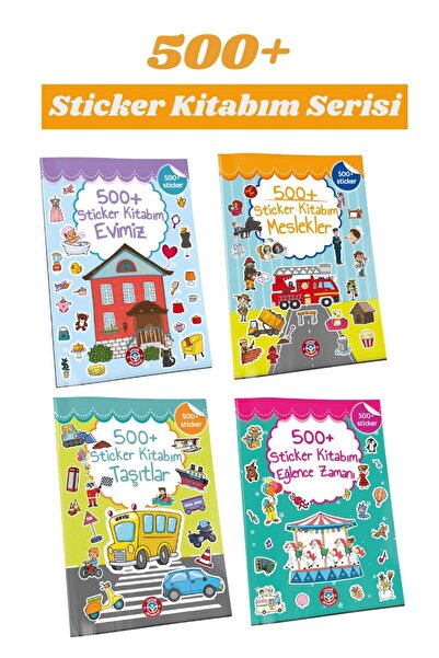 Çocuk Akademi Çocuk Akademi 500+ Sticker Kitabım Serisi 4'lü Paket