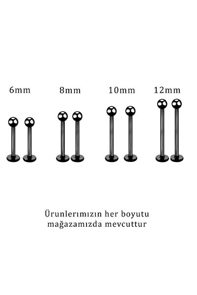 BEZO İkili Düz Piercing  316L 100% Cerrahi Çelik Kulak Kıkırdak Tragus Hızma ...