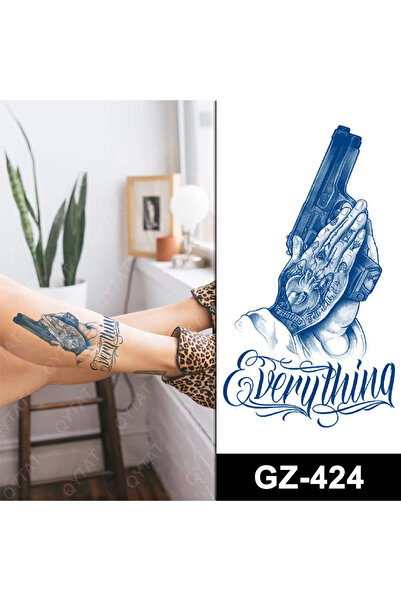 Tattoo 1 Ay Kalıcı Gerçekçi Yazılı 12 Saat Sonra Kararan yapıştırma Geçici Dö...