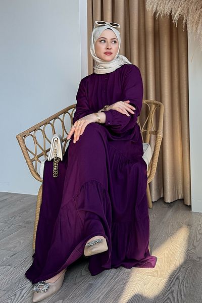InStyle Sukienka Belmando w kolorze fioletowym z paskiem