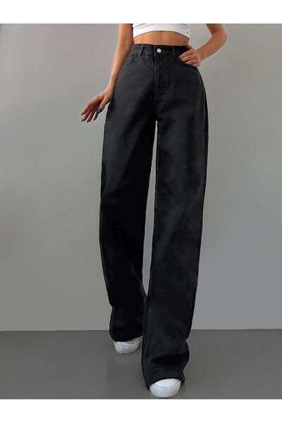 kleshus Μαύρο ψηλόμεσο ίσιο τζιν