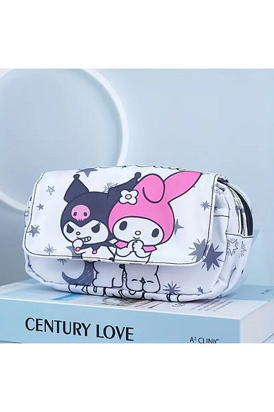 GlassySKY Sanrio Kuromi 3D τυπωμένη μολυβοθήκη διπλής στρώσης Σχολική μολυβοθήκη Θήκη για στυλό Χαρτικά