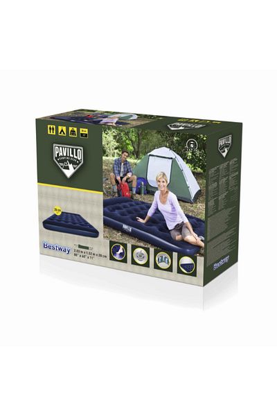 BESTWAY Easy Inflate Flocked Air Bed/Queen 203X152X22Cm -26-67226