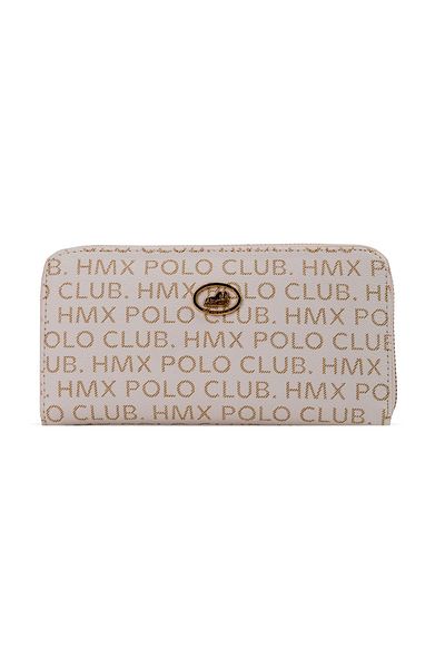 Lal Shoes & Bags Portofel de damă cu detalii text de mărime mare-alb