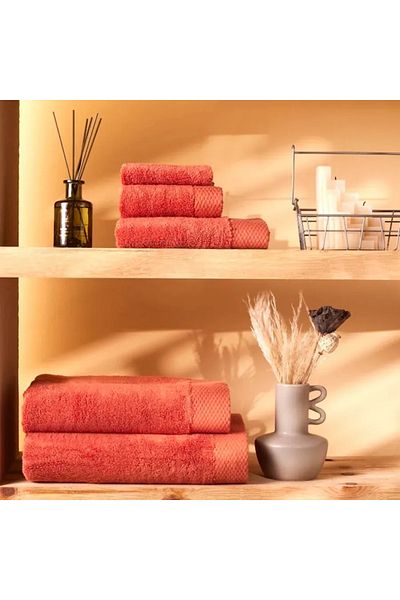 Karaca Chandler, Guest Towel, 30x50cm, Coral