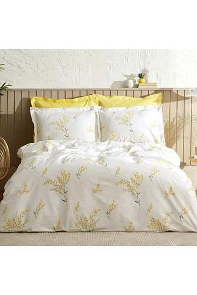 Karaca Home Loretta Gelb 100% Baumwolle Doppel Bettbezug Set