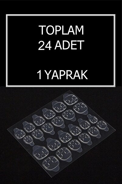 Easy Beauty 24 Adet Çift Taraflı Yapıştırıcı Bant Cilde Zararsız Takma Tırnak...