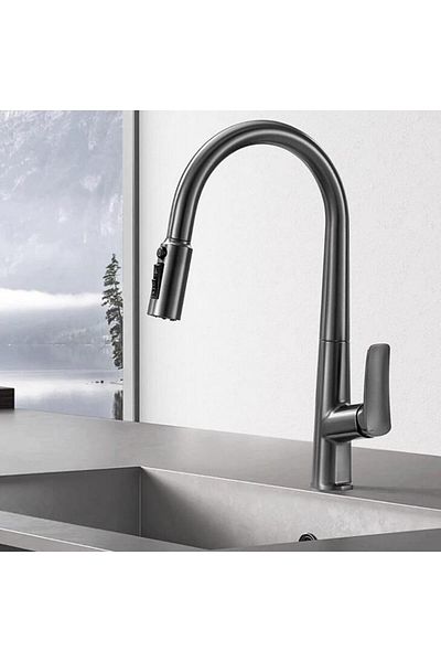 OEM Kitchen Sink Faucet with Water Purification Outlet 2025 New Anthracite with Spiral and Fountain 7 Years Warranty Imported