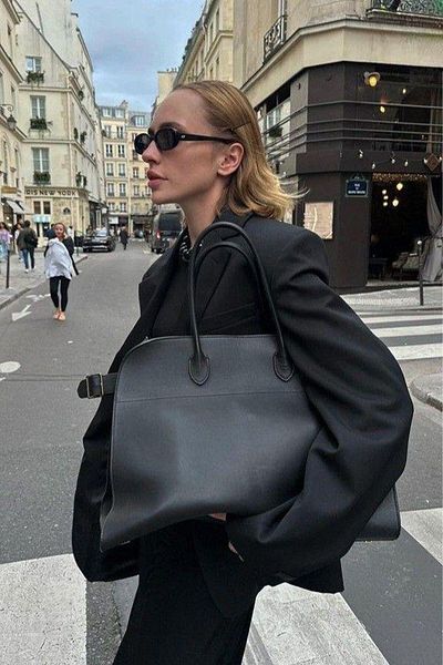 BAHELS Women's Viral Black Leather Large Size Bag
