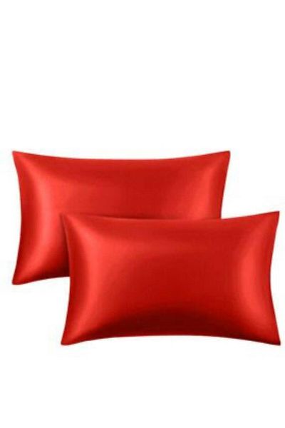 GERCELLA Nadide Silk Satin Luxury Red Beauty - 2 Pieces 50X70Cm Beauty Pillow Case