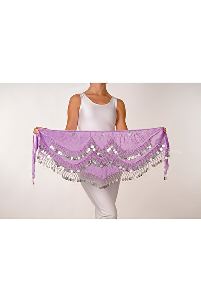 Armelit Şakira Kemeri Kına Roman Üçgen Lila Gümüş Oryantal Shakira Kemer