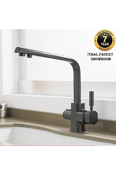 OEM New Model Black Kitchen Sink Faucet with Water Purification and Outlet Function - 7 Years Warranty Imported