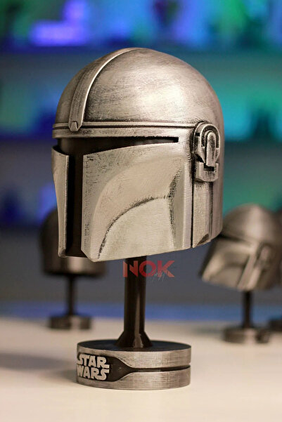 GÜRCÜ 3D Star Wars The Mandalorian Kaskı - Mando Kaskı 15 cm