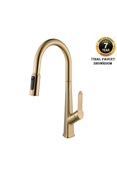 OEM Kitchen Sink Faucet 2025 New Model Matte Gold Spiral and Fountain 7 Years Warranty Imported