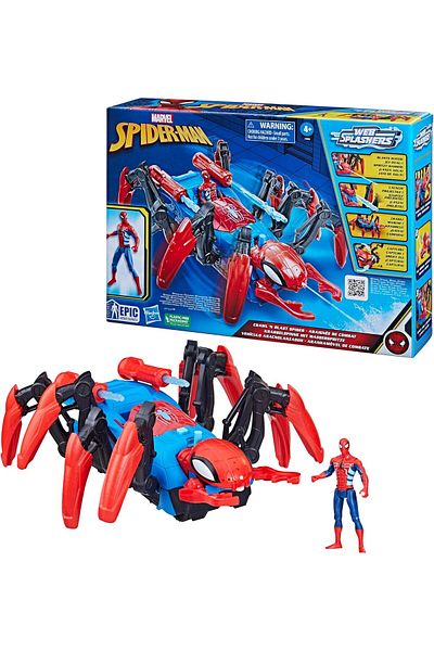 Hasbro Marvel Spiderman Web Splashers Crawl 'N Blast Spider F7845