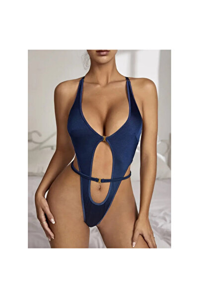 Luzz Underwear Mavi Kemer Detaylı Bodysuit