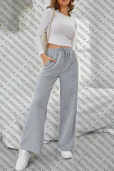 Verivay Unisex ίσιο πόδι φαρδύ παντελόνι φόρμας με δύο κλωστές