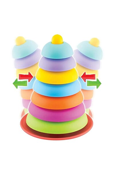 DeYiDo Sallanan Halkalar - Bebek Oyuncakları - Eğitici Oyuncak Eğlenceli Kule Dizme Renk Şekil Öğrenme Oyun