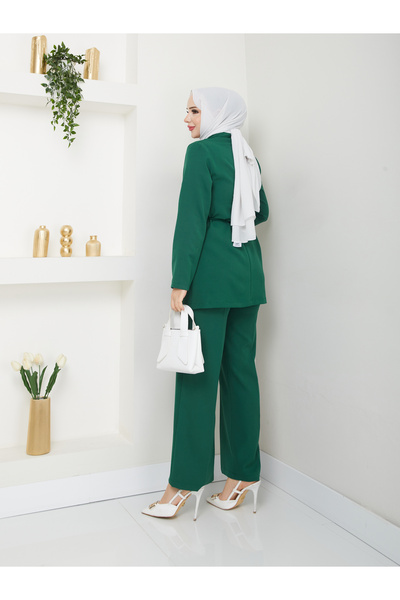 modapark.ist Women's Rose Detailed Blazer Jacket Set