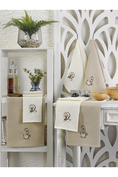 ÇIQRIK HOME 6 броя памучни кухненски кърпи за сушене