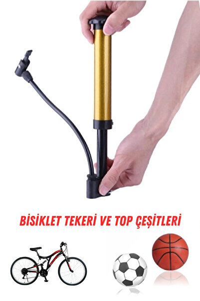 Genel Markalar Bisiklet ve Top Pompası El Hava Pompası Lastik Top Şişirme İğn...
